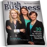 Cover image three businesswomen and 30 Women to Watch article title in lower right corner.