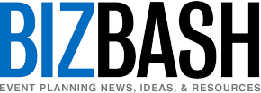 Biz Bash logo with tagline, Event Planning, News, Ideas & Resources.